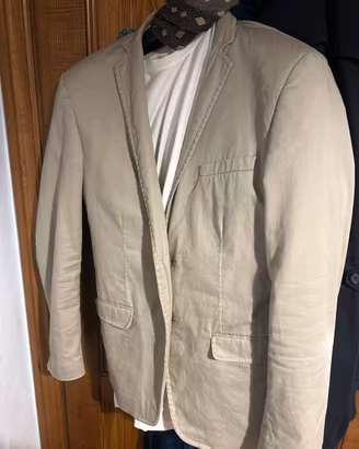 Giacca cotton e silk 52 beige