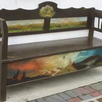 Antica panca dipinta