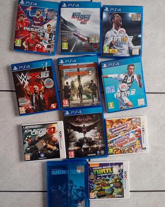 giochi per PlayStation 4 e Nintendo 3DS 