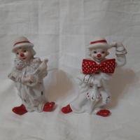 due pagliacci in porcellana 