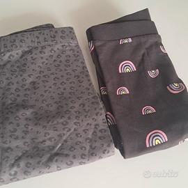 Set  2 leggins bambina 9_10 anni di H&m felpati