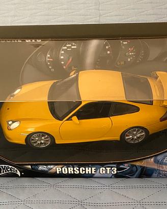Hot Wheels 1:18 Porsche 911 GT3 Gialla, NUOVO