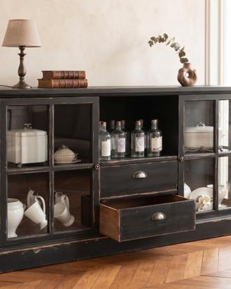 credenzCredenza vetrina stile industriale / farmha