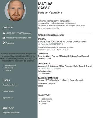 Barista / cameriere