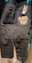 Pantaloni Larghi Denim a Gamba Larga Streetwear