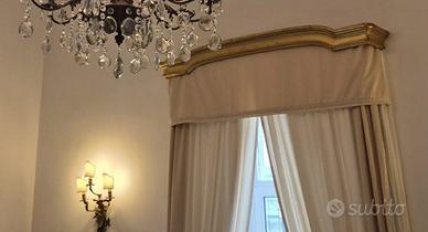 cornici tende dorate