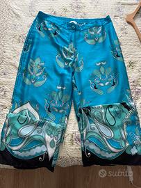 Pantaloni Fiorella rubino in raso taglia 52