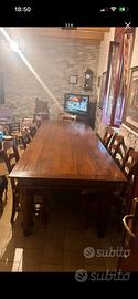 Tavolo in legno di noce 10/12 posti
