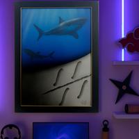 naruto quadro kisame squali 35x45