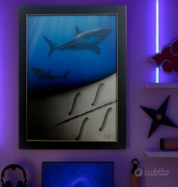 naruto quadro kisame squali 35x45