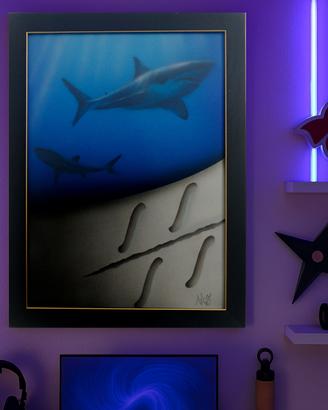 naruto quadro kisame squali 35x45