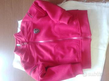 Giacca felpata rosso bambino 3/4 anni