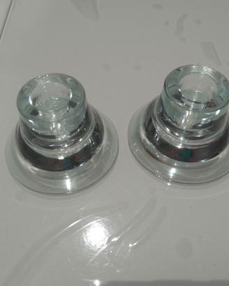 Candelieri porta candele cerotti vetro nuovo