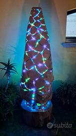 albero di natale intersiato in legno