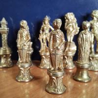 Scacchi metallo placcato oro/argento Napoleone