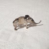 Statuina statuetta elefante stilizzato argento 800