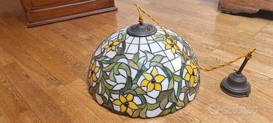 lampadario in vetro piombato