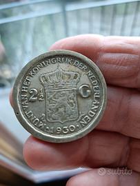 moneta Paesi Bassi argento