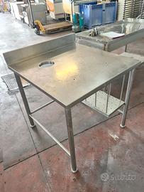 tavolo inox con porta taglieri usato