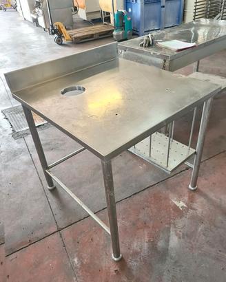 tavolo inox con porta taglieri usato