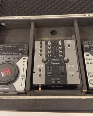 Set DJ Pioneer completo: 2x CDJ-400 + DDJ-250