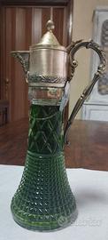 Decanter in vetro e argento