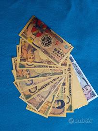 GIAPPONE"12 BANCONOTE IN LAMINA MOLTO RARE