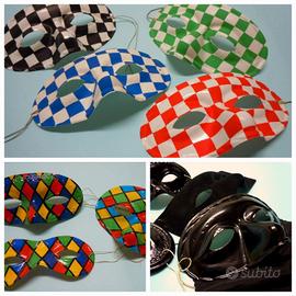 Maschere di Carnevale vintage Arlecchino nere sexy