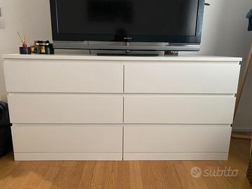 Cassettiera Ikea Malm con 6 cassetti 160x78 cm