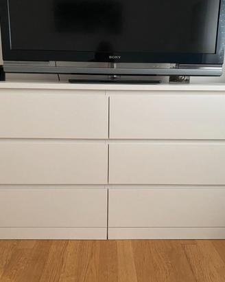 Cassettiera Ikea Malm con 6 cassetti 160x78 cm
