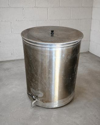 Fusto inox 200 litri con rubinetto
