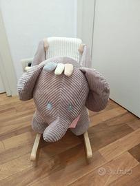 Dondolo per Neonati in legno con Suoni di Elefante