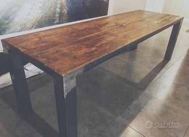 Tavoli industriali 200x100 legno massello