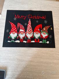 Tappetino cucina natalizio antiscivolo con gnomi