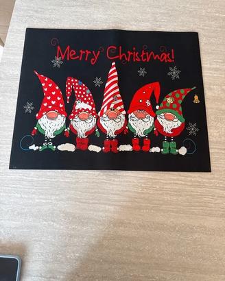 Tappetino cucina natalizio antiscivolo con gnomi