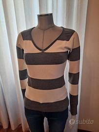 Pullover a V donna vintage leggero Nuna Lie