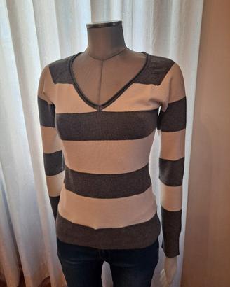 Pullover a V donna vintage leggero Nuna Lie