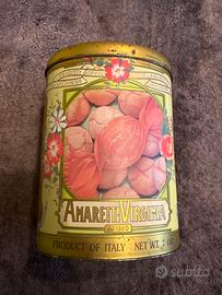 Scatola vintage di latta Amaretti Virginia