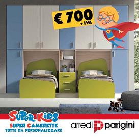 Cameretta a doppio ponte *colori a scelta