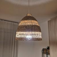 Lampadario in vimini