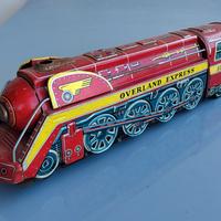 Locomotiva in latta Overland Express lungo 40cm