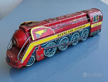 Locomotiva in latta Overland Express lungo 40cm