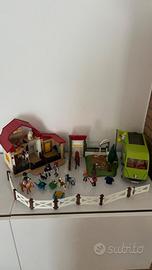 Playmobil Furgone + Maneggio + Lavaggio cavalli