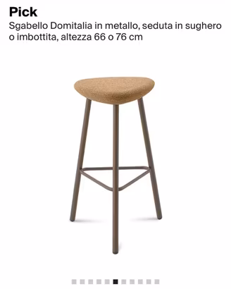 Sgabello sughero Domitalia
