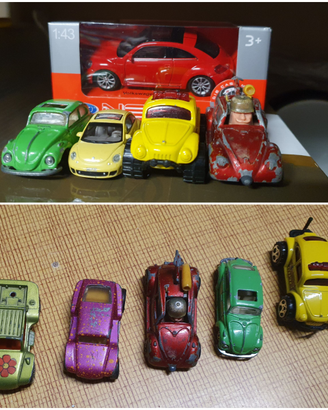 7 Modellini originali 1980/90 Maggiolone ed altri