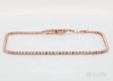 Bracciale tennis in oro 18 kt con diamantini