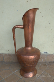 Grande vaso in rame H 81 cm vintage arredo porta