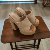 Sandali donna con tacco e zeppa