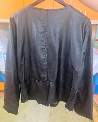 Giacca New Collection in pelle nera