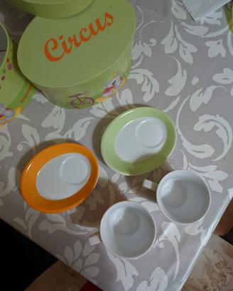 Set di 3 coppie di tazzine da caffè Circus